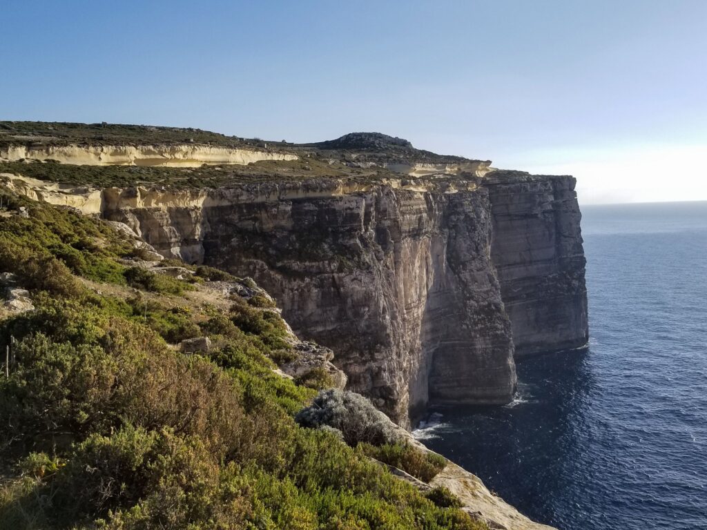 Rocky cliffs, Gozo, Malta