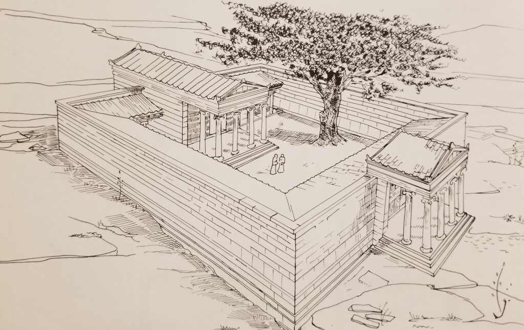 Reconstruction of Zeus temple in Dodona