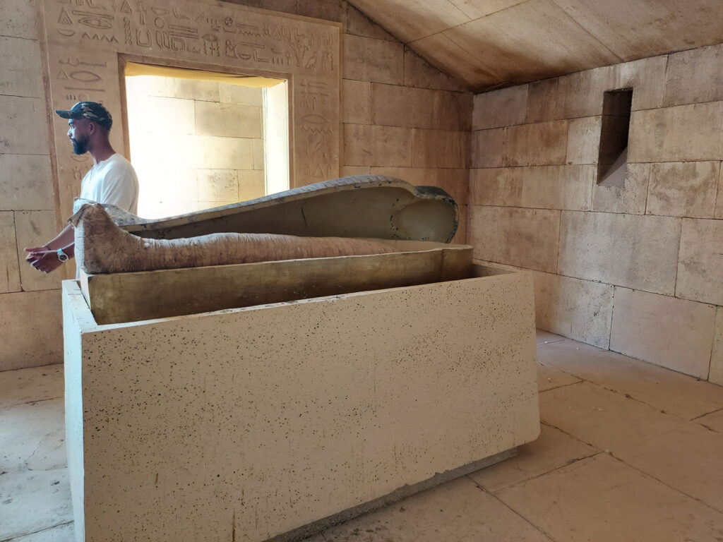 Sarcophagus of the film Mummy in Atlas Studio